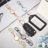 4Pcs 4 Colors Heavy Duty Alloy Retractable Keychain Clasps, Retractable ID Badge Key Reel Holder, with Double Swivel Clasps, DIY Keychain Making Supplies, Mixed Color, 115mm, 1pc/color