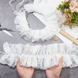 Lace Ruffle Collar, Detachable Lace False Neckline Trim, Garment Accessories, White, 1180mm