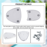 1 Set Alloy Heel Plates, Shoe Heel Taps, Repair Sole Pad, with Iron Screw, Platinum, Plate: 57~64x48~71x5.5~7.5mm, Hole: 4~4.5mm