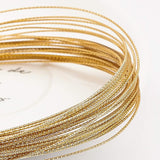 Textured Round Brass Wire, for Jewelry Making, Raw(Unplated), 20 Gauge, 0.8mm, about 10m/bundle