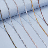 6Colors Unwelded Iron Twisted Chains, Curb Chains, with Card Paper, Mixed Color, 10m/color