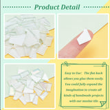 400g Glass Mosaic Tiles, Irregular Shape Mosaic Tiles, for DIY Mosaic Art Crafts, Picture Frames and More, White, 9~15x6~15x4mm, about 520pcs/box