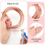 Copper Wire for Jewelry Making, Round, Dark Salmon, 12 Gauge, 2mm, about 65.62 Feet(20m)/Roll