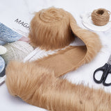 Artificial Wool Fabric, for Craft Festive Garment Decoraions, Rectangle, Khaki, 70mm, 1.8m/roll