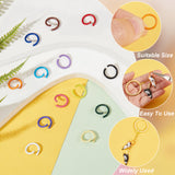 160pcs 16 Colors Baking Painted Iron Jump Rings, Open Jump Ring, Round Ring, Mixed Color, 18 Gauge, 10x1mm, Inner Diameter: 7.5mm, 10pcs/color