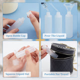 18ml Transparent PE Plastic Flip Top Cap Bottles, with PP Plastic Screw Lids, for Lotion, Shampoo, Cream, White, 8.15x2.1cm, Capacity: 18ml