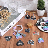 24PCS 6Style Halloween Printed Acrylic Pendants, Mixed Shapes, 36~42.5x36~41x2.3~2.6mm, Hole: 1.8mm