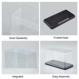 Transparent Plastic Building Block Model Display Boxes, Matching Boxes, with Black Base, Rectangle, Clear, 18x9x10cm, 2pcs/set