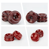 Wood Decoration Accessories Display Bases for Gemstone, Dark Red, 30~45x12~24mm, 16pcs/set