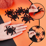 40Pcs Non-Woven Fabric Stickers Halloween Decorations, Spider, Festive & Party Supplies, Black, 56x65x1mm