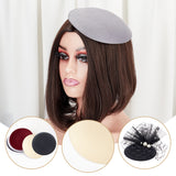 5Pcs 5 Colors EVA Cloth Teardrop Fascinator Hat Base for Millinery, Mixed Color, 170x25mm, 1pc/color
