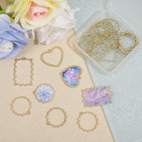 24PCS 3Style Golden Plated Alloy Pendants, Mixed Shapes, 29.5~41.5x26.5~33.5x2mm, Hole: 1.8mm