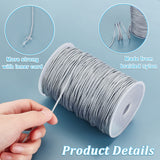 200 Yards Nylon Braided Threads, Chinese Knot Cord, Round, Gainsboro, 1.5mm, about 200.00 Yards(182.88m)/Roll