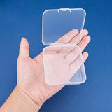 Plastic Bead Storage Containers, Square, Clear, 6.4x6.3x2cm, 18pcs/set