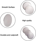 304 Stainless Steel Cabochons, Blank Tag, Flat Round, Stainless Steel Color, 24.85x0.5~1mm, 50pcs/box