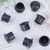 Plastic Curtain Rod Head, Column Drapery Pole Finials, Column, Black, 41x33mm, Inner Diameter: 28mm