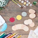 Unfinished Wooden Discs, Wood Cutout Circles Chips, for Arts & Crafts Projects, Flat Round, BurlyWood, 6x0.06cm