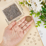 800Pcs 4 Styles 304 Stainless Steel Open Jump Rings, Round Rings, Stainless Steel Color, 4~8x0.6~0.9mm, Inner Diameter: 2.4~6.2mm, 200pcs/style