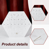 28-Hole Hexagon Acrylic Earring Display Stands, Water Ripple Jewelry Organizer Holder for Earrings Storage, WhiteSmoke, Finish Product: 7x3.5x17cm