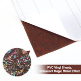 PVC Vinyl Sheets, Iridescent Magic Mirror Effect, Colorful, 30.3~30.4x20.2~20.4x0.04cm