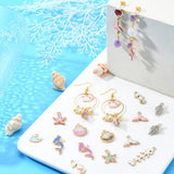 Alloy Enamel Pendants, Mixed Shapes, Mixed Color, 74x72x17mm, 40pcs/box