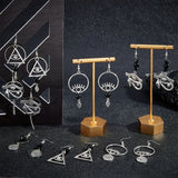 DIY Eye of Ra/Re Dangle Earring Making Kits, Including Geometry Alloy Pendants, Brass Earring Hooks & Links, Glass Beads, Antique Silver, 134Pcs/box