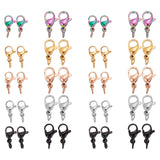 60PCS 2 Sizes Vacuum Plating 304 Stainless Steel Lobster Claw Clasps, With Jump Ring, Mixed Color, 30pcs/size