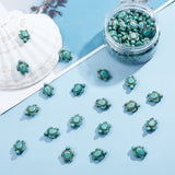 Synthetical Turquoise Beads, Dyed, Tortoise, Turquoise, 18x14x8mm, Hole: 1mm, 95~100pcs/box