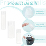 10Pcs 3 Styles PE Plastic Empty Refillable Flip Cap Bottles, with PP Plastic Lids, Squeeze Bottles for Travel Liquid Cosmetic Storage, Clear, 6.2~8.15cm, Capacity: 12~30ml(0.41~1.01fl. oz)