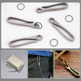 DIY Keychain Making Kit, Including Zinc Alloy Hook Clasps with Jump Ring, Iron Split Key Rings, Gunmetal