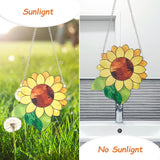 Acrylic Sunflower Pendant Decorations, with Iron Chains and Clasps, Yellow, 154x125x3mm, Hole: 3.5mm