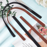 4Sets 2 Colors PU Leather Bag Handles, with Iron Rivets, for Purse Handles Bag Making Supplie, Mixed Color, 60x1.85x0.35cm, Hole: 3mm, 2sets/color