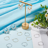 100Pcs 2 Styles 316 Surgical Stainless Steel Wine Glass Charms Rings, Hoop Earring Findings, DIY Material for Basketball Wives Hoop Earrings, Golden & Stainless Steel Color, 21 Gauge, 24x20x0.7mm, 20x0.7mm, 50Pcs/style