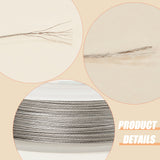 Tiger Tail Wire,Nylon-coated 304 Stainless Steel,Light Grey,0.38mm,about 240 Feet(80 yards)/strand