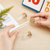 Glass Dome Cloche Cover, Bell Jar, with Cork Base, For Doll House Container, Dried Flower Display Decoration, Clear, 24pcs/box