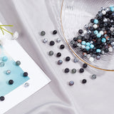 768Pcs 24 Style Glass Beads, Round, Mixed Color, 6~7mm, Hole: 1~1.6mm, 32pcs/style