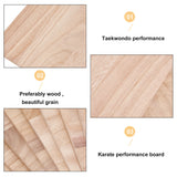 Rectangle Wood Breaking Boards, for Karate Show Training, PapayaWhip, 30x20x0.7cm