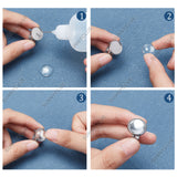 DIY Flat Round Adjustable Ring Making Kit, Including 304 Stainless Steel Finger Ring Components Settings, Glass Cabochons, Stainless Steel Color, 80Pcs/bag