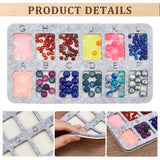 Felt Bead Design Board, DIY Beading Jewelry Bracelet and Anklet Making Tray, Rectangle, Gray, 100x177x6mm