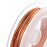 3 Rolls 3 Styles Round Copper Craft Wire, Light Gold, 0.6~1mm, about 10~20m/roll, 1 roll/style