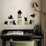 PVC Wall Stickers, Wall Decoration, Cat Shape, 800x390mm, 2pcs/set