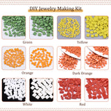 Thanksgiving Day Theme DIY Jewelry Making Kit, Including Glass Seed Beads, Stainless Steel Big Eye Beading Needles, Elastic Crystal Thread, Mixed Color