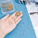 DIY Earring Making Finding Kit, Including 304 Stainless Steel Wire Ring Pendant Earrings Findings & Earring Hooks & Jump Rings, Golden & Stainless Steel Color, 144Pcs/box