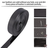 10M PU Leather Binding Straps, for Bag Strip and Hair Accessories, Black, 2.5x0.1cm