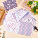 2 Sets 2 Styles Scrapbook Paper Pad, for DIY Album Scrapbook, Greeting Card, Background Paper, Floral Pattern, 152~153x152~153x0.1mm, 1 set/style