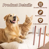 3Pcs 3 Style 202 Stainless Steel Pet Combs, with Wood Handle, Cat Dog Pet Grooming Fine Tooth Hair Combs, Mixed Color, 200x27~35x11.5~12mm, 1pc/style