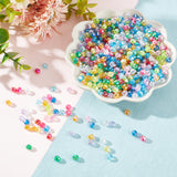 720pcs 12 Colors Eco-Friendly Transparent Acrylic Beads, Faceted, Round, AB Color, Mixed Color, 6mm, Hole: 1mm, 60pcs/color