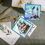 Nautical Theme Clear Stamp Sets, with Acrylic Stamping Blocks Tools
