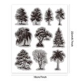 Rubber Clear Stamps, for Card Making Decoration DIY Scrapbooking, Tree, 22x18x0.8cm