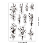 Custom Summer Theme PVC Plastic Clear Stamps, for DIY Scrapbooking, Photo Album Decorative, Cards Making, Flower, 160x110mm